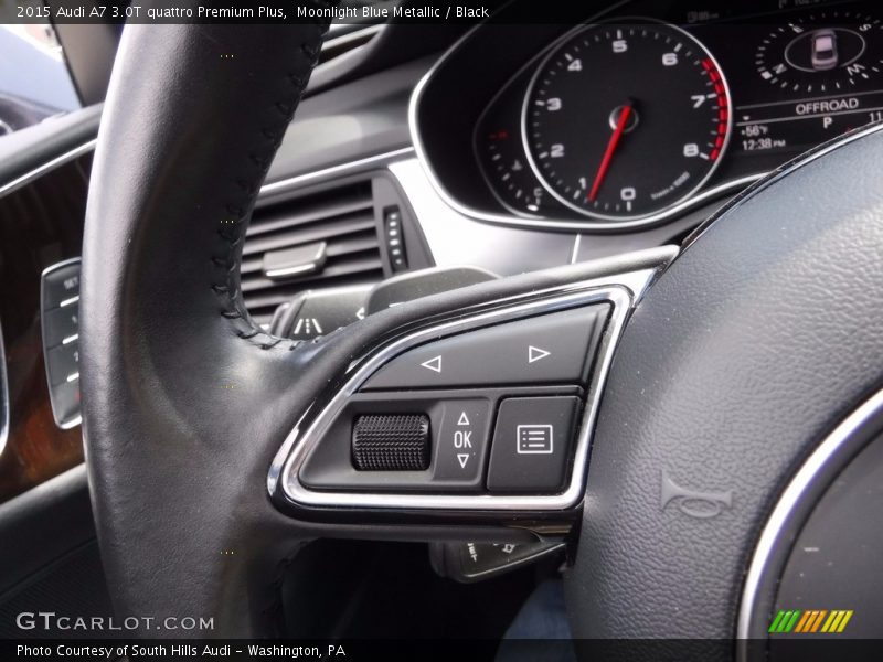 Moonlight Blue Metallic / Black 2015 Audi A7 3.0T quattro Premium Plus