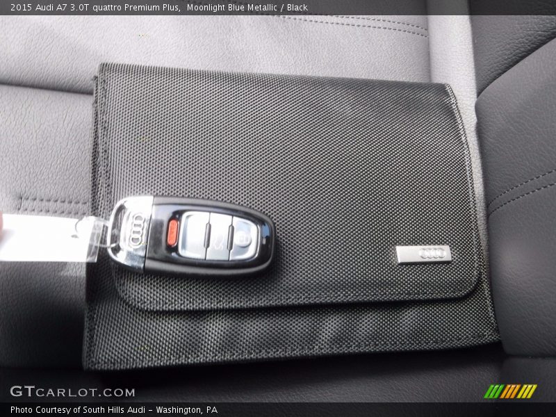 Moonlight Blue Metallic / Black 2015 Audi A7 3.0T quattro Premium Plus