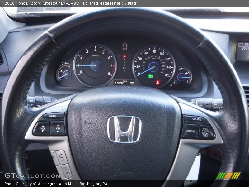 Polished Metal Metallic / Black 2010 Honda Accord Crosstour EX-L 4WD