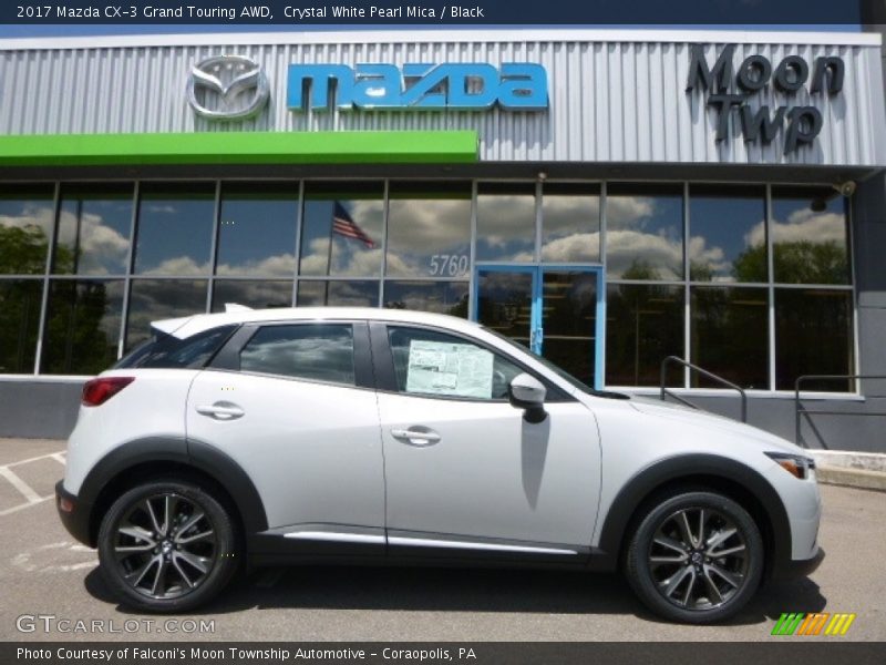 Crystal White Pearl Mica / Black 2017 Mazda CX-3 Grand Touring AWD