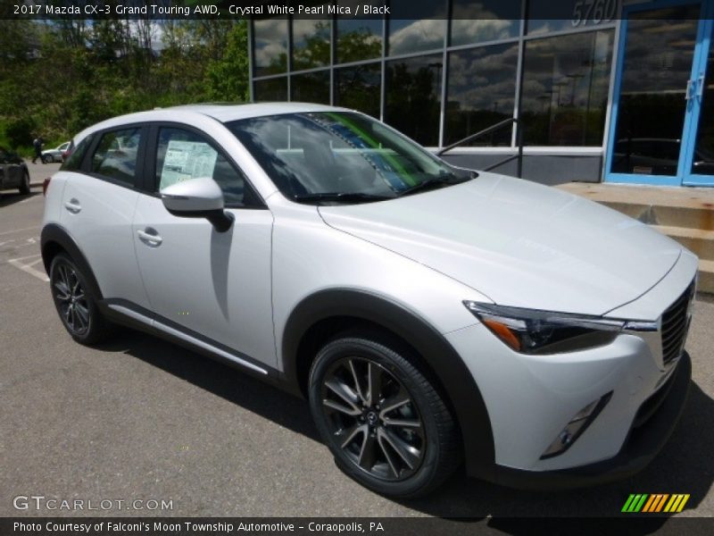 Crystal White Pearl Mica / Black 2017 Mazda CX-3 Grand Touring AWD