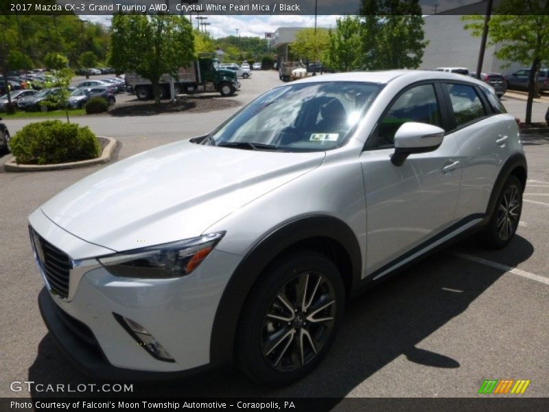 Crystal White Pearl Mica / Black 2017 Mazda CX-3 Grand Touring AWD