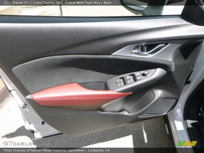 Crystal White Pearl Mica / Black 2017 Mazda CX-3 Grand Touring AWD