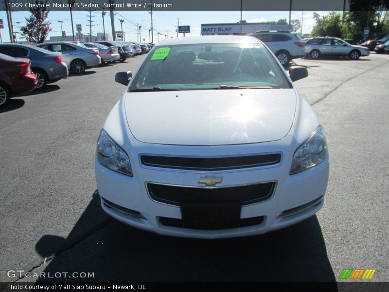 Summit White / Titanium 2009 Chevrolet Malibu LS Sedan