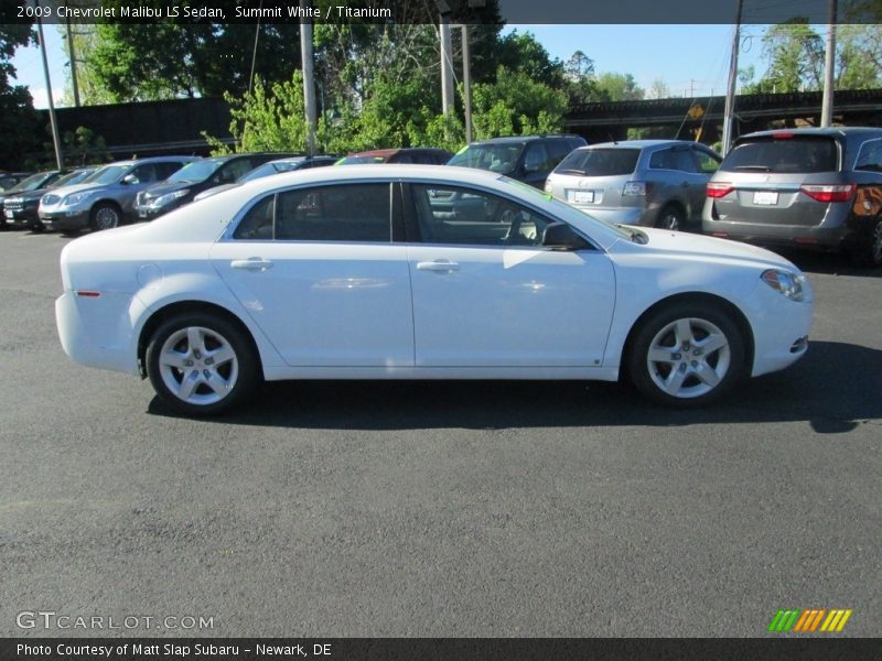 Summit White / Titanium 2009 Chevrolet Malibu LS Sedan