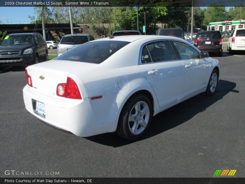 Summit White / Titanium 2009 Chevrolet Malibu LS Sedan