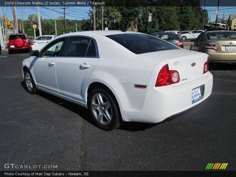 Summit White / Titanium 2009 Chevrolet Malibu LS Sedan