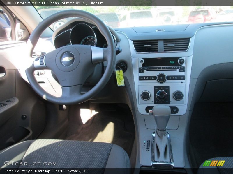 Summit White / Titanium 2009 Chevrolet Malibu LS Sedan