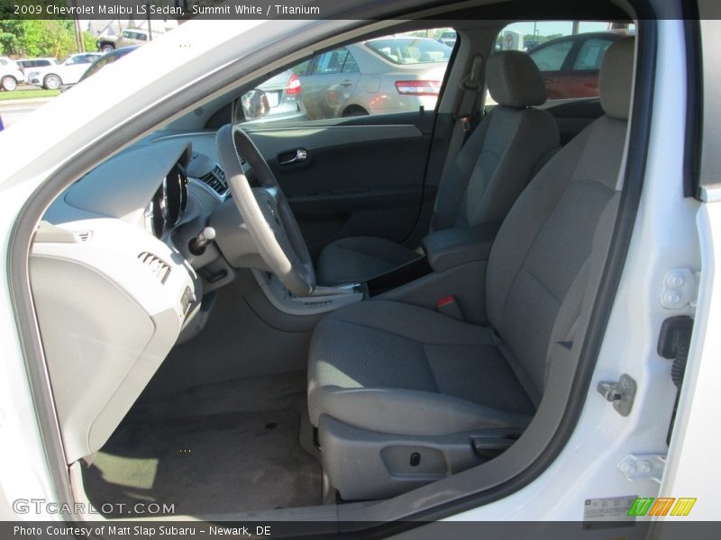 Summit White / Titanium 2009 Chevrolet Malibu LS Sedan