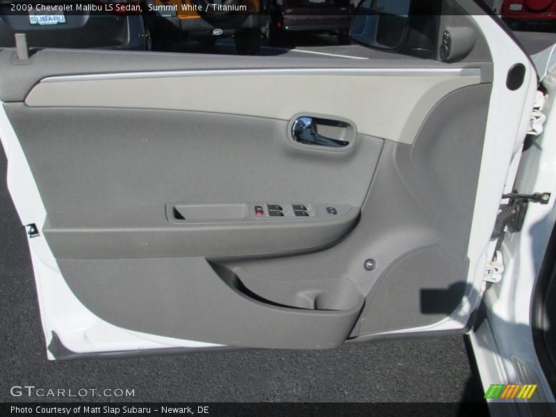 Summit White / Titanium 2009 Chevrolet Malibu LS Sedan