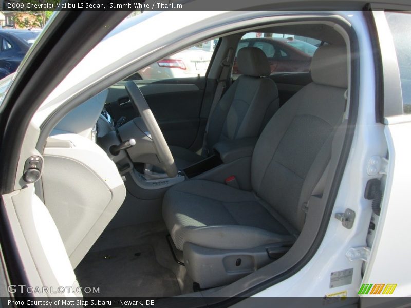 Summit White / Titanium 2009 Chevrolet Malibu LS Sedan