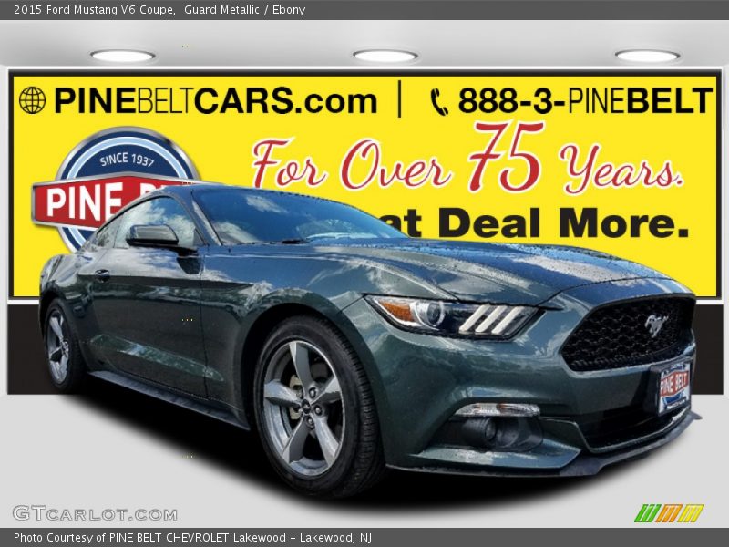 Guard Metallic / Ebony 2015 Ford Mustang V6 Coupe