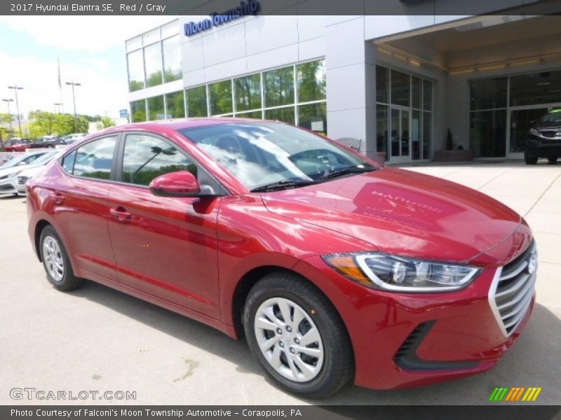 Red / Gray 2017 Hyundai Elantra SE