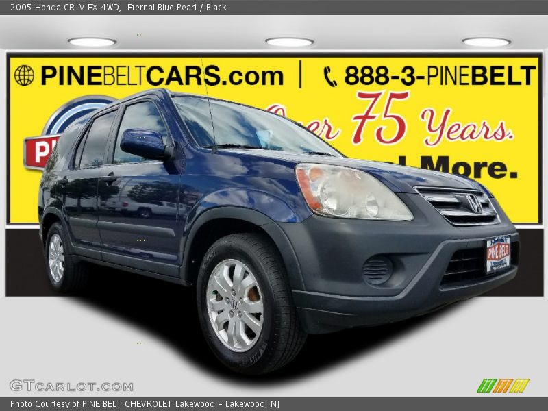 Eternal Blue Pearl / Black 2005 Honda CR-V EX 4WD