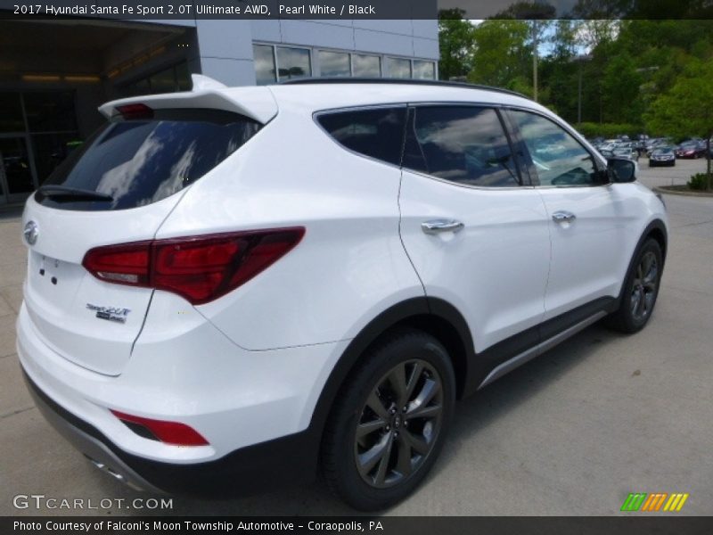 Pearl White / Black 2017 Hyundai Santa Fe Sport 2.0T Ulitimate AWD