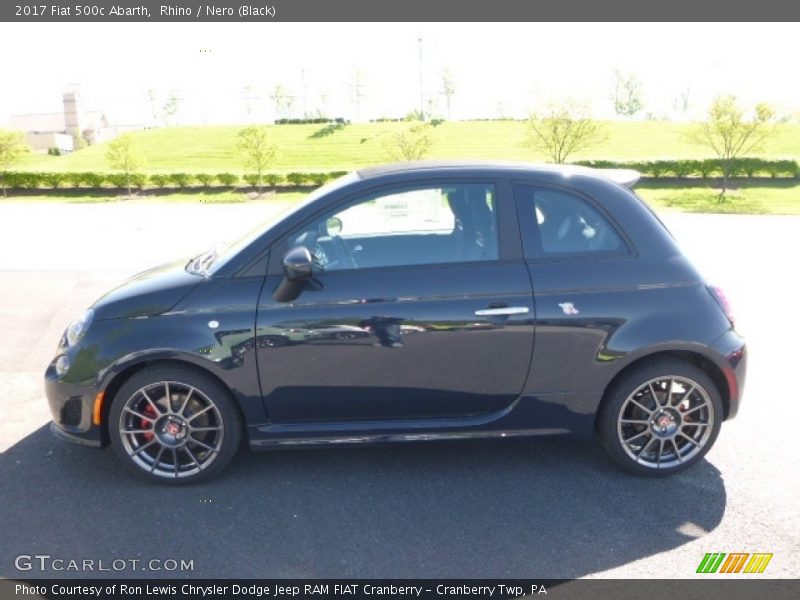 Rhino / Nero (Black) 2017 Fiat 500c Abarth