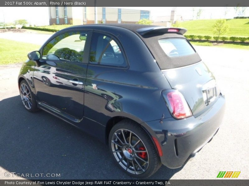 Rhino / Nero (Black) 2017 Fiat 500c Abarth