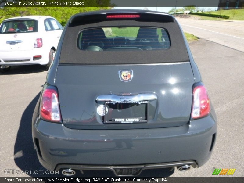 Rhino / Nero (Black) 2017 Fiat 500c Abarth