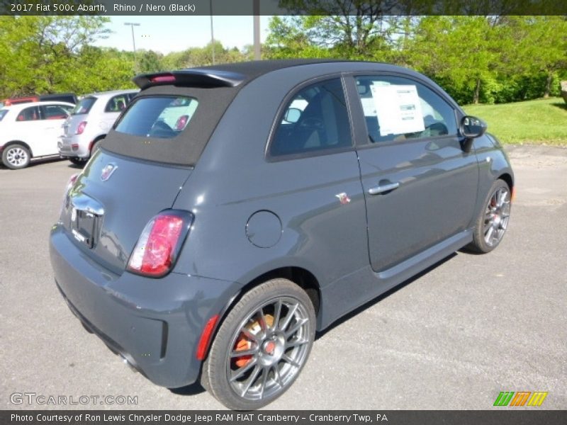 Rhino / Nero (Black) 2017 Fiat 500c Abarth