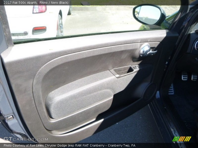 Rhino / Nero (Black) 2017 Fiat 500c Abarth
