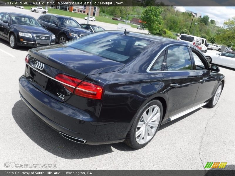 Moonlight Blue Metallic / Nougat Brown 2017 Audi A8 L 4.0T quattro