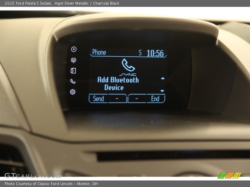 Ingot Silver Metallic / Charcoal Black 2015 Ford Fiesta S Sedan