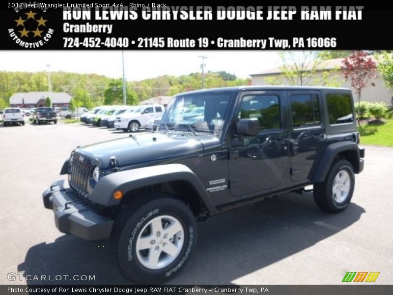 Rhino / Black 2017 Jeep Wrangler Unlimited Sport 4x4