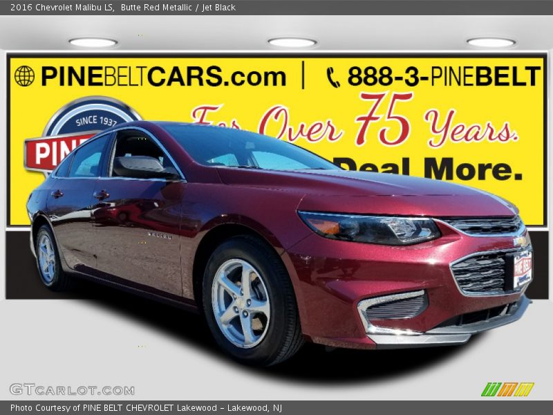 Butte Red Metallic / Jet Black 2016 Chevrolet Malibu LS