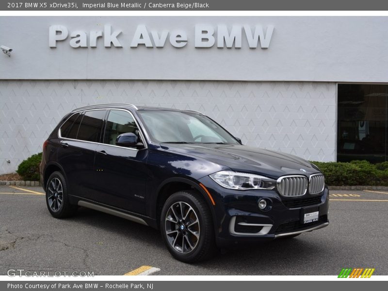 Imperial Blue Metallic / Canberra Beige/Black 2017 BMW X5 xDrive35i