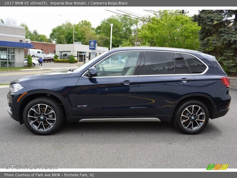 Imperial Blue Metallic / Canberra Beige/Black 2017 BMW X5 xDrive35i