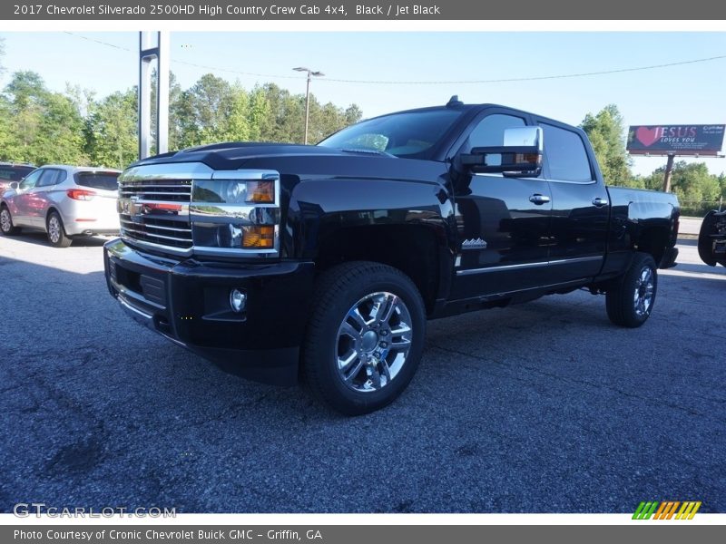Black / Jet Black 2017 Chevrolet Silverado 2500HD High Country Crew Cab 4x4