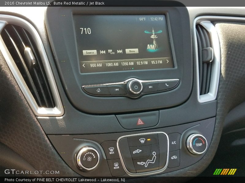 Butte Red Metallic / Jet Black 2016 Chevrolet Malibu LS