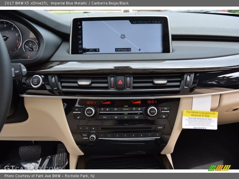 Imperial Blue Metallic / Canberra Beige/Black 2017 BMW X5 xDrive35i
