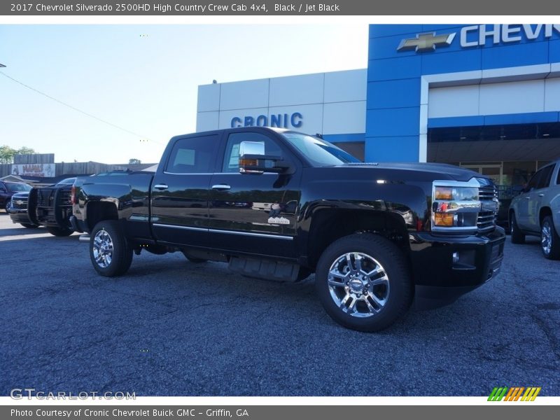 Black / Jet Black 2017 Chevrolet Silverado 2500HD High Country Crew Cab 4x4
