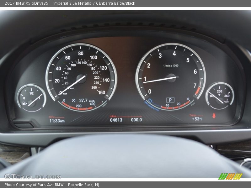 Imperial Blue Metallic / Canberra Beige/Black 2017 BMW X5 xDrive35i