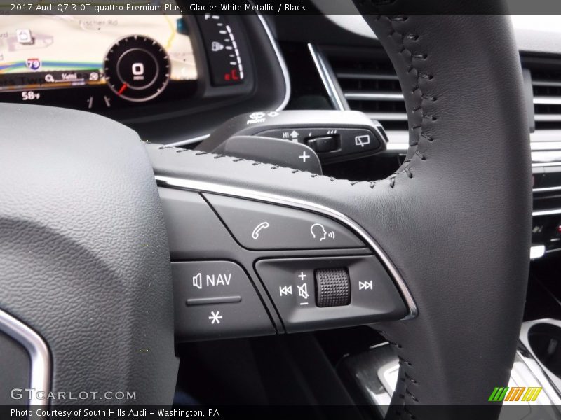 Glacier White Metallic / Black 2017 Audi Q7 3.0T quattro Premium Plus