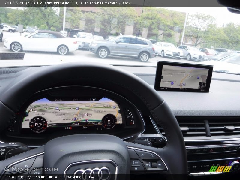 Glacier White Metallic / Black 2017 Audi Q7 3.0T quattro Premium Plus