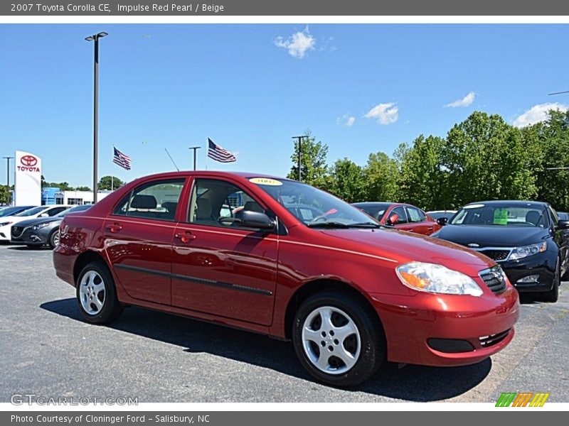 Front 3/4 View of 2007 Corolla CE