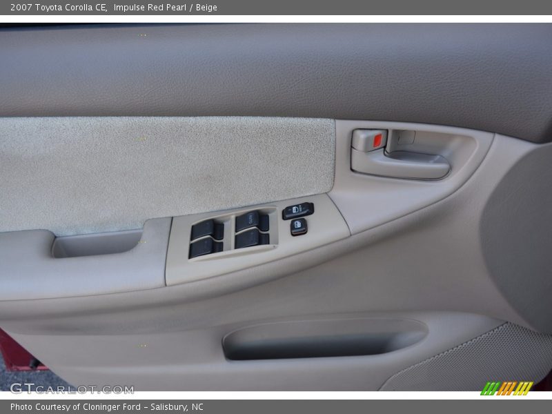Impulse Red Pearl / Beige 2007 Toyota Corolla CE