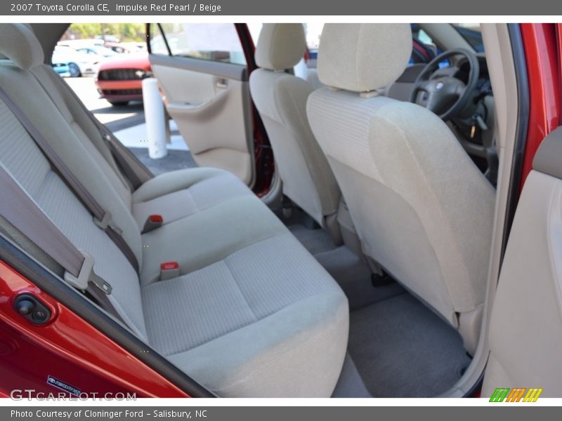 Impulse Red Pearl / Beige 2007 Toyota Corolla CE