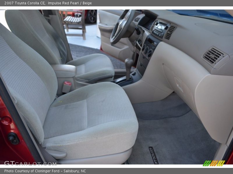 Impulse Red Pearl / Beige 2007 Toyota Corolla CE