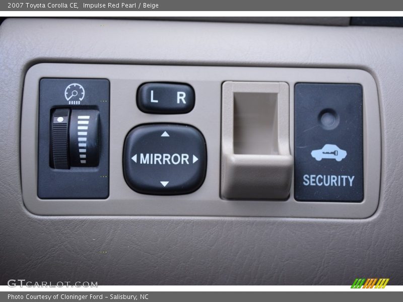 Impulse Red Pearl / Beige 2007 Toyota Corolla CE