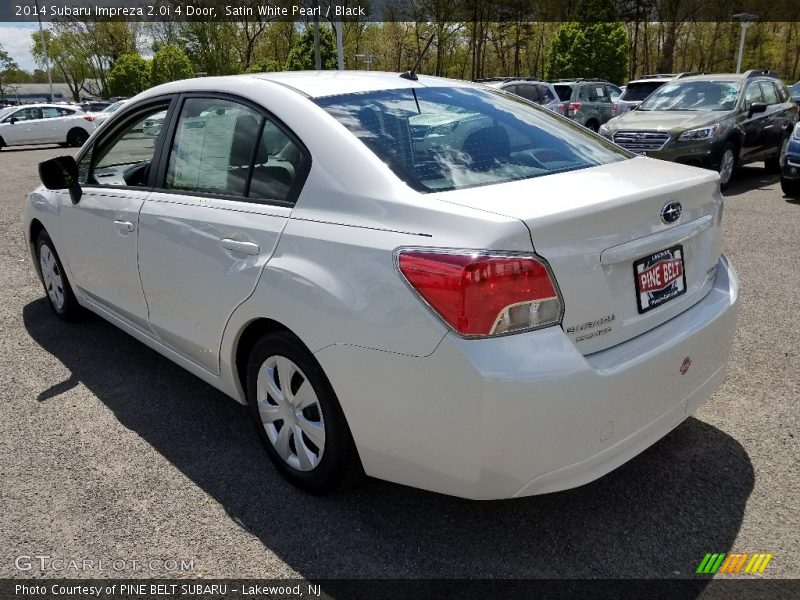 Satin White Pearl / Black 2014 Subaru Impreza 2.0i 4 Door
