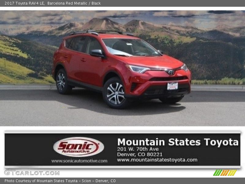 Barcelona Red Metallic / Black 2017 Toyota RAV4 LE