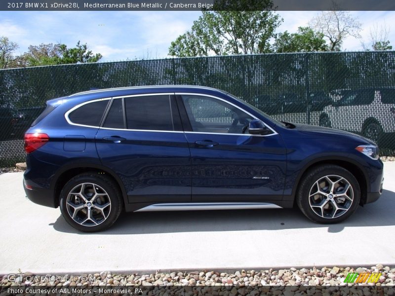 Mediterranean Blue Metallic / Canberra Beige 2017 BMW X1 xDrive28i