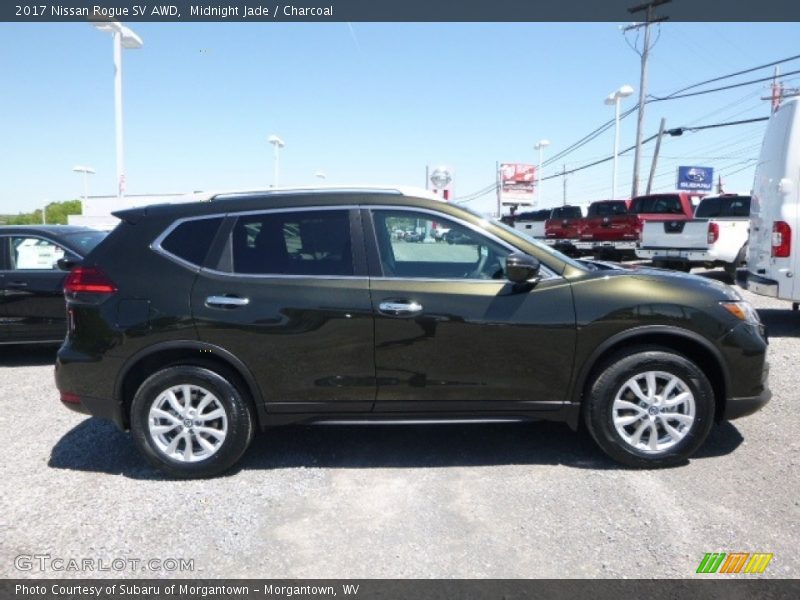 Midnight Jade / Charcoal 2017 Nissan Rogue SV AWD