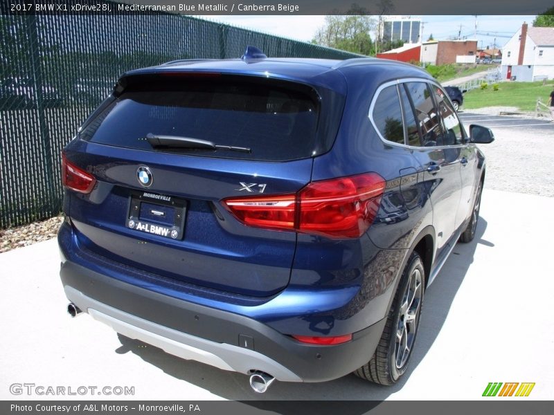 Mediterranean Blue Metallic / Canberra Beige 2017 BMW X1 xDrive28i