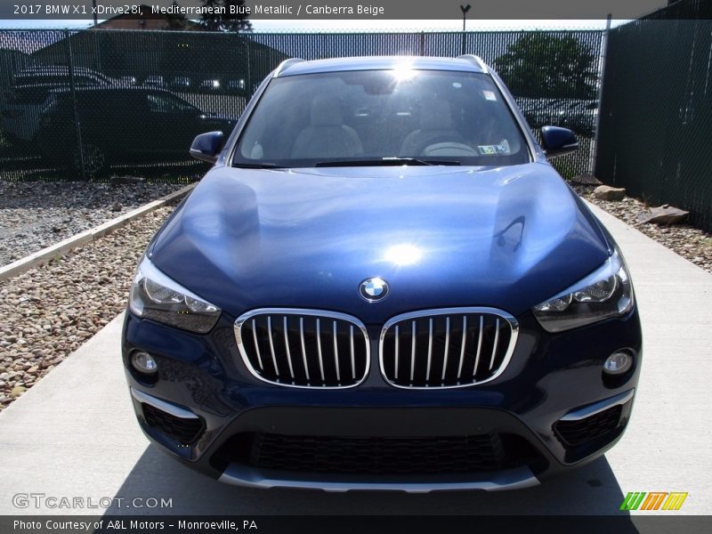 Mediterranean Blue Metallic / Canberra Beige 2017 BMW X1 xDrive28i