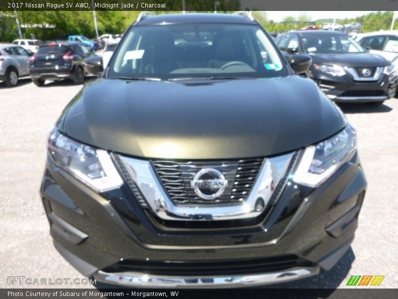 Midnight Jade / Charcoal 2017 Nissan Rogue SV AWD