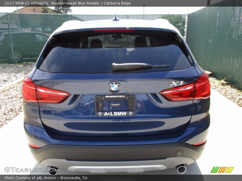 Mediterranean Blue Metallic / Canberra Beige 2017 BMW X1 xDrive28i